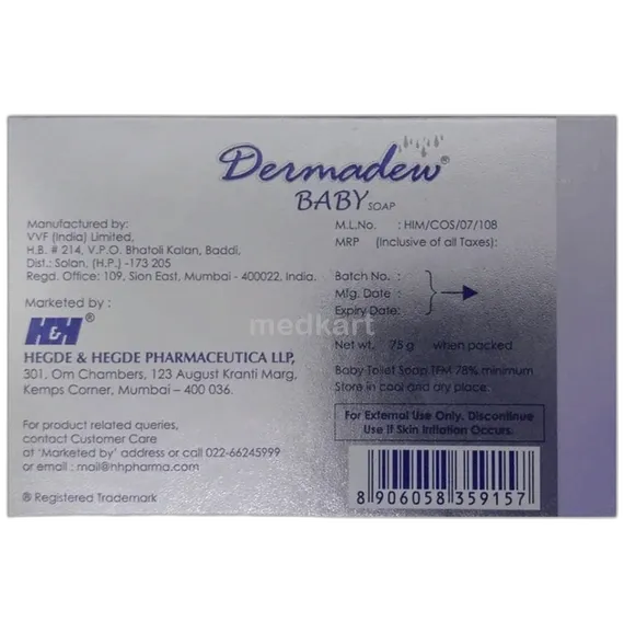 dermadew baby soap